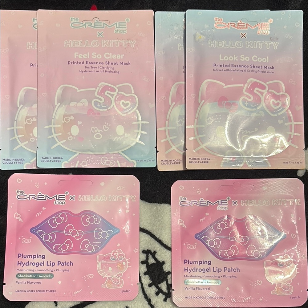 The Crème Shop x Hello Kitty Printed Essence Sheet Mask Set